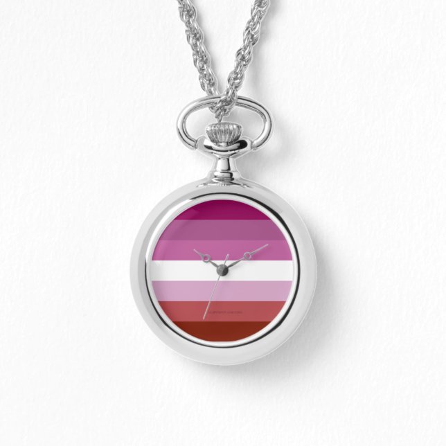 Montre Drapeau de fierté lesbienne de SlipperyJoe's fémin (Recto)