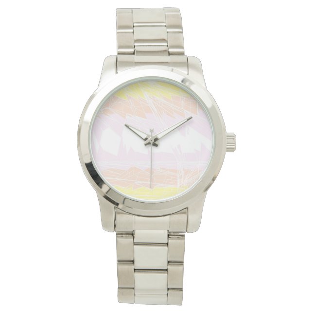 Montre Drapeau de fierté pangender abstrait géométrique G (devant)