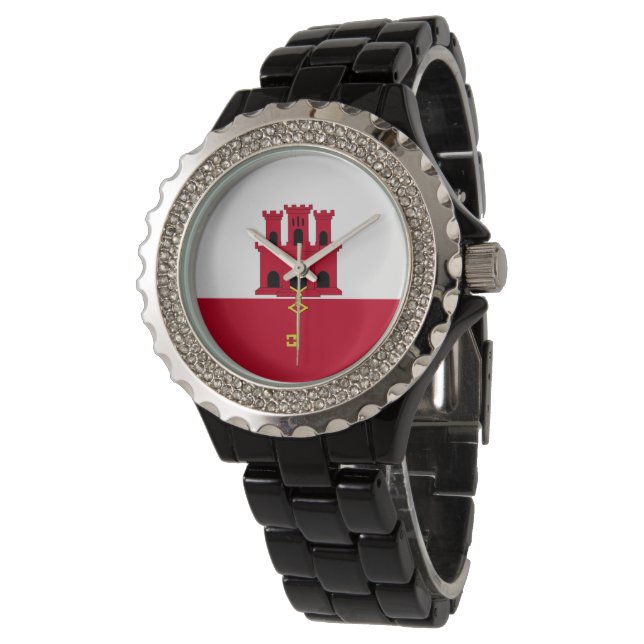 Montre Drapeau de Gibraltar (Incliné)