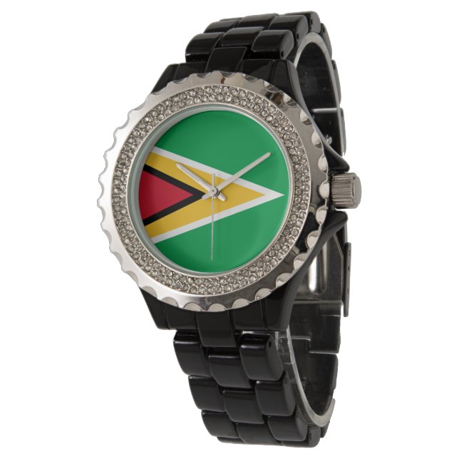 Montre Drapeau de Guyana (Incliné)