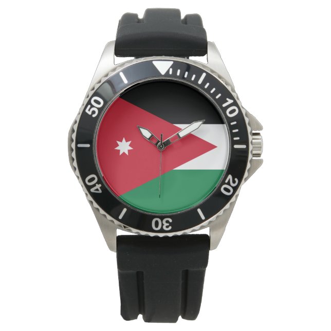 Montre Drapeau de Jordanie (devant)