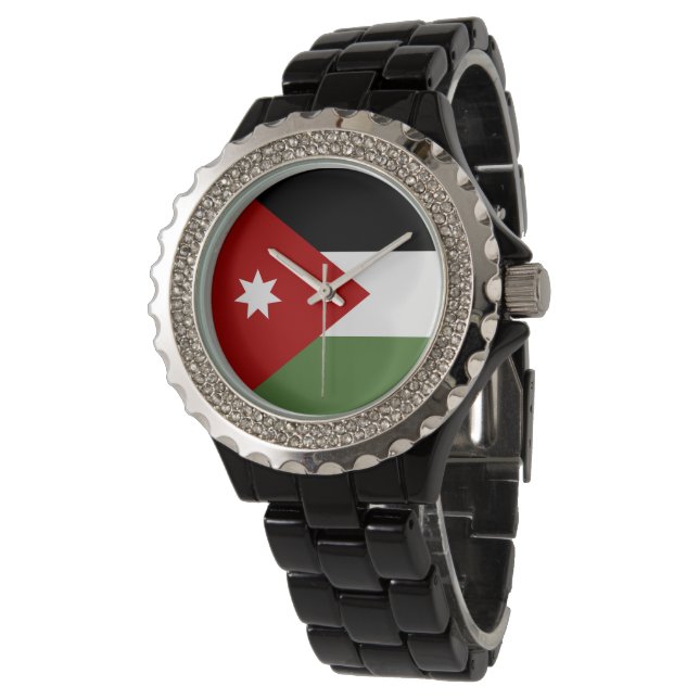Montre Drapeau de Jordanie (Incliné)