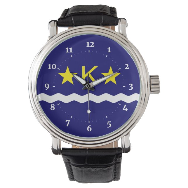 Montre Drapeau de Kinshasa, Congo Wristwatch (devant)