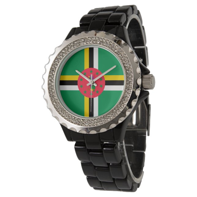 Montre Drapeau de la Dominique (Incliné)