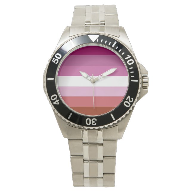 Montre Drapeau de la fierté lesbienne (devant)
