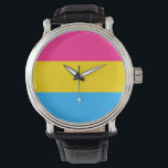 Montre Drapeau de la fierté Pansexual<br><div class="desc">Drapeau Pansexual Pride. Montrez votre fierté et votre soutien pour la pansexualité avec ce grand drapeau et répandez un peu de paix et d'amour pour soutenir l'égalité d'orientation sexuelle! Visitez notre magasin pour découvrir plus de drapeaux LGBT,  drapeaux Bisexuels,  drapeaux Trangender et autres drapeaux du monde.</div>
