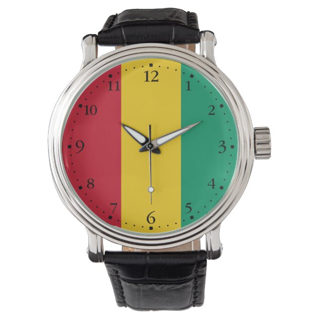 Montre Drapeau de la Guinée (devant)