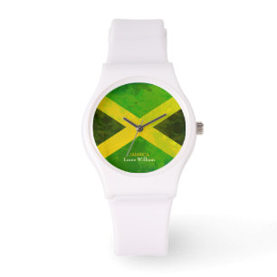 Montre drapeau de la jamaïque nom rasta