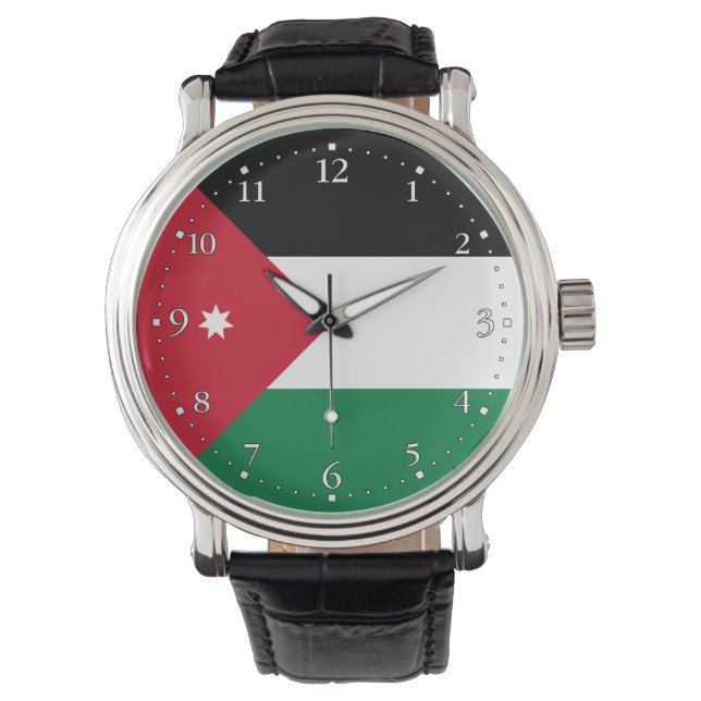 Montre Drapeau de la Jordanie (devant)