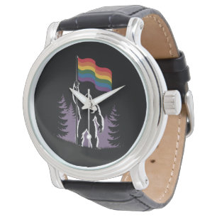 Montre Drapeau de la nouvelle fierté progressiste LGBTQ B