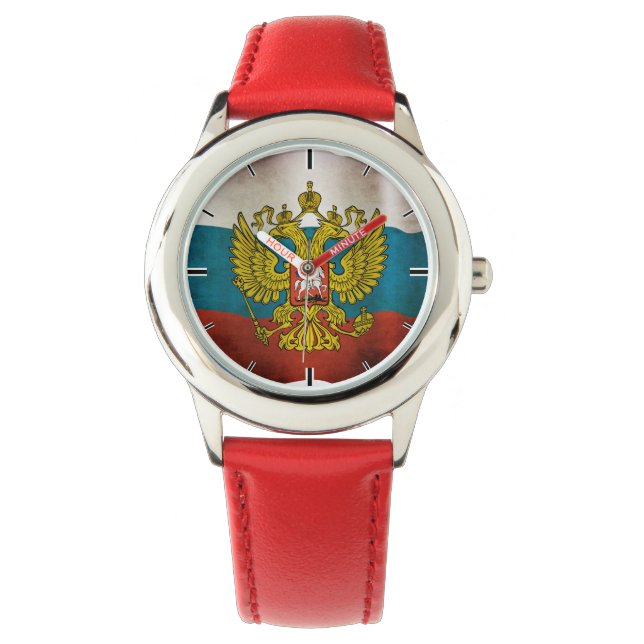 Montre Drapeau de la Russie qui flotte (devant)