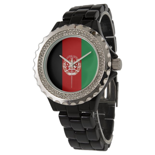 Montre Drapeau de l'Afghanistan (Incliné)