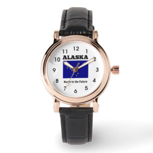 Montre Drapeau de l'Alaska avec devise de l'État