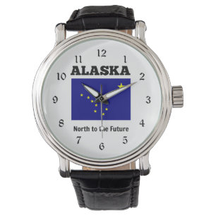 Montre Drapeau de l'Alaska avec la devise de l'Etat