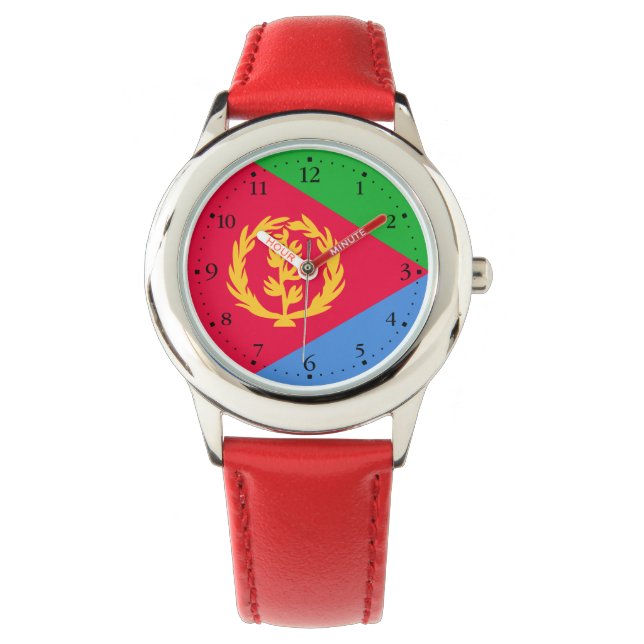 Montre Drapeau de l'Érythrée (devant)