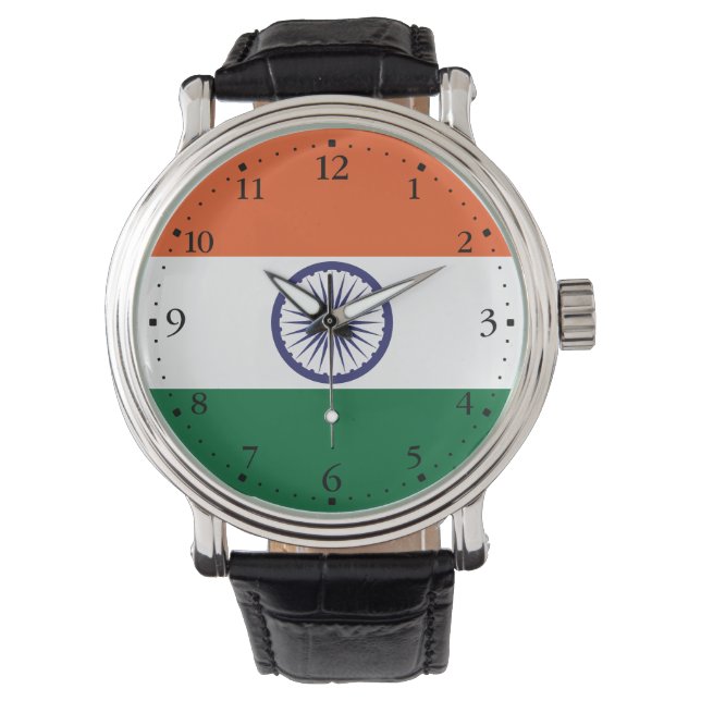 Montre Drapeau de l'Inde (devant)