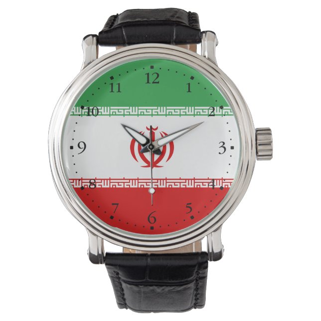 Montre Drapeau de l'Iran (devant)