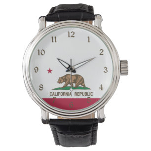 Montre Drapeau de l'ours de Californie : État de Cali Gol