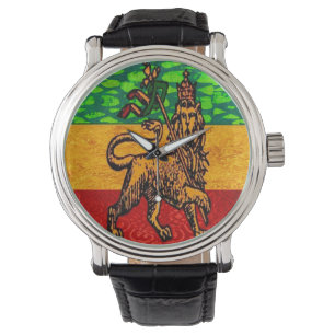 Montre Drapeau de Rasta Lion de Judah