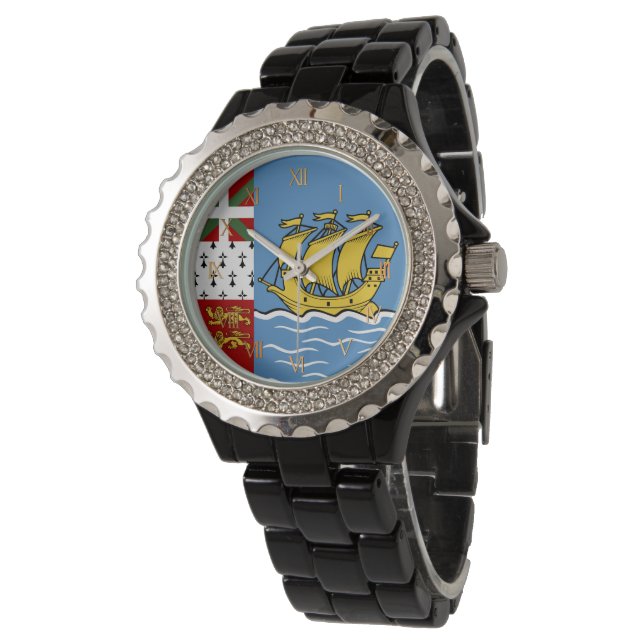 Montre Drapeau de Saint-Pierre-et-Miquelon (Incliné)