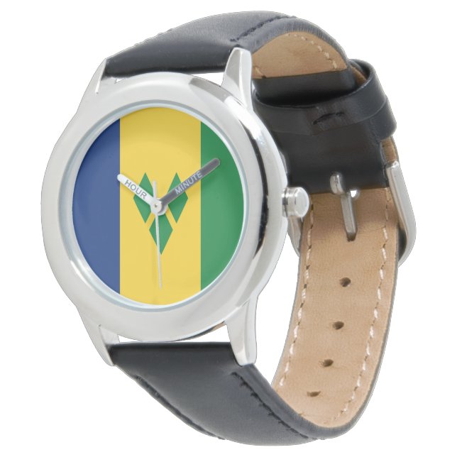 Montre Drapeau de Saint-Vincent-et-les Grenadines Vincy (Incliné)