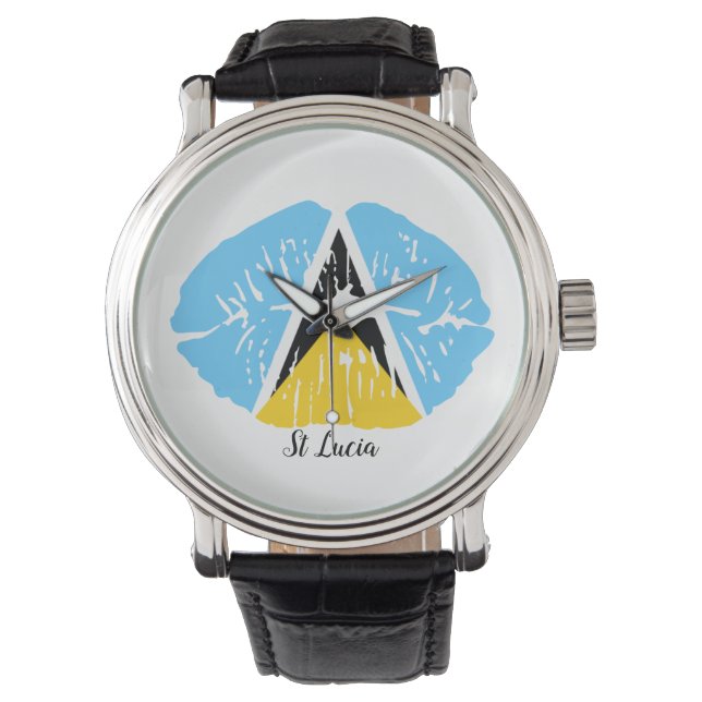 Montre Drapeau de Sainte-Lucie (devant)