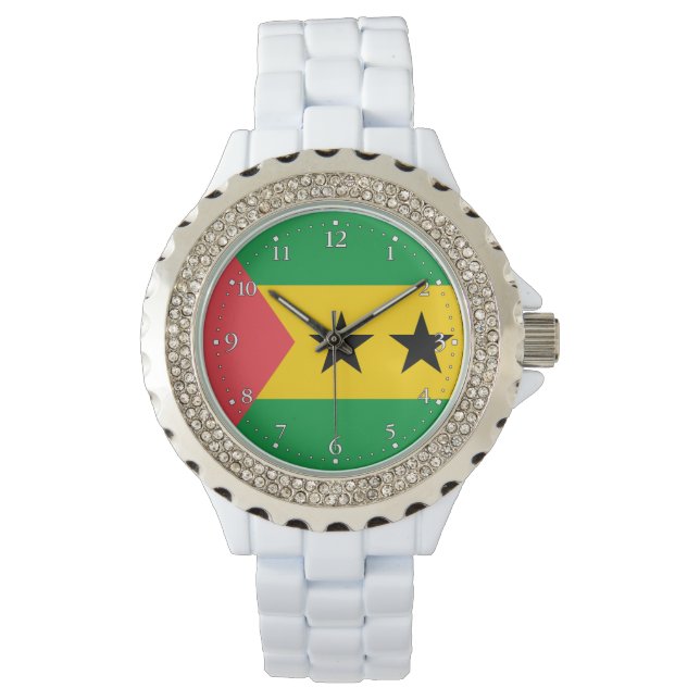 Montre Drapeau de Sao Tomé-et-Principe (devant)
