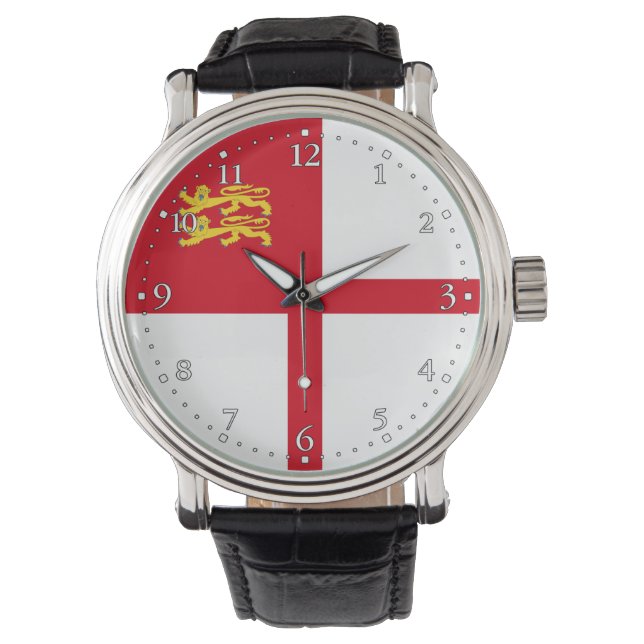 Montre Drapeau de Sercq (devant)
