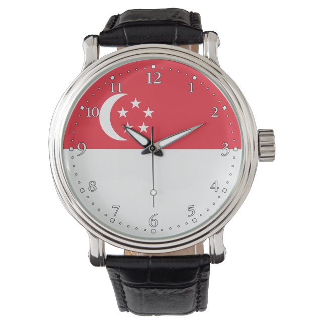 Montre Drapeau de Singapour (devant)