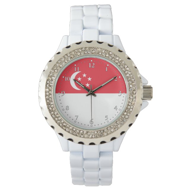 Montre Drapeau de Singapour (devant)