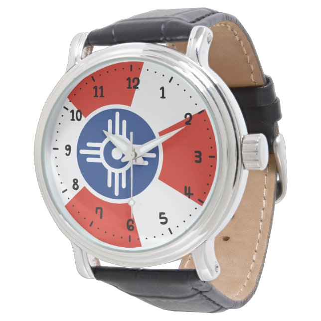 Montre Drapeau de Wichita, Texas (Incliné)