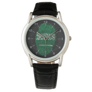 Montre Drapeau d'empreinte digitale de contact de