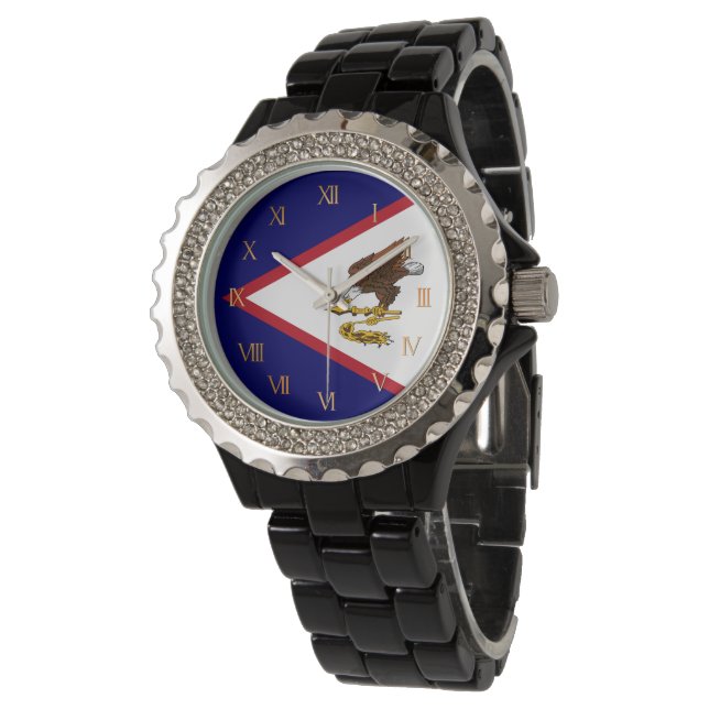 Montre Drapeau des Samoa américaines (Incliné)
