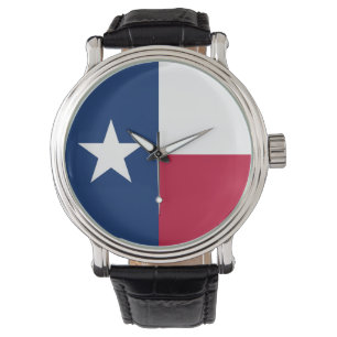 Montre Drapeau d'état du Texas - couleur authentique de h