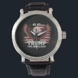 Montre Drapeau du 45e et 47e président Trump 2025 Aigle A<br><div class="desc">Drapeau du 45e et 47e président Trump 2025 Aigle Trump a gagné a repris l'Amérique</div>