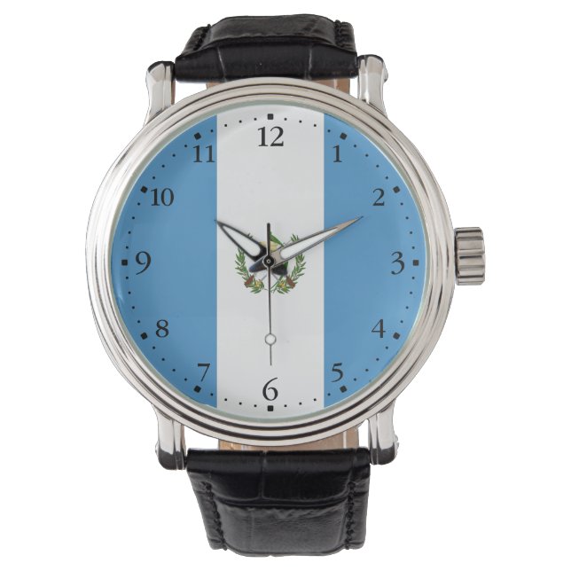 Montre Drapeau du Guatemala (devant)