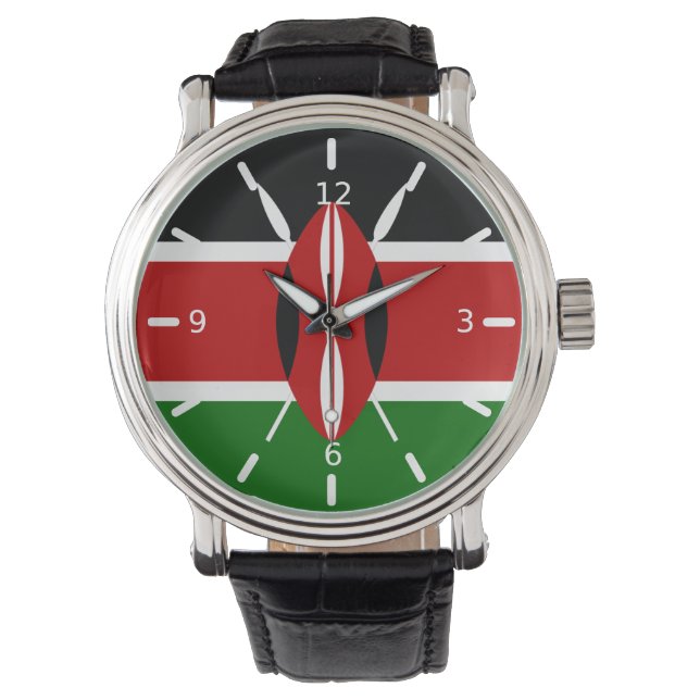 Montre Drapeau du Kenya (devant)