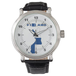 Montre Drapeau du pays finlandais