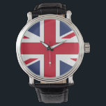 Montre Drapeau du Royaume-Uni<br><div class="desc">Le drapeau national du Royaume-Uni est l'Union Jack, également connu sous le nom de drapeau de l'Union. Le drapeau se compose de la croix rouge de Saint George (patron de l'Angleterre), bordée de blanc, superposée à la croix de Saint Patrick (patron de l'Irlande), qui sont superposées au Saltire de Saint...</div>