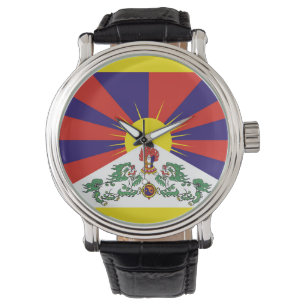 Montre Drapeau du Tibet - Drapeau du lion des neiges