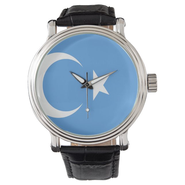 Montre Drapeau du Turkestan oriental Ouyghur (devant)