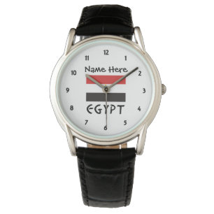 Montre Drapeau égyptien personnalisé Egypte 