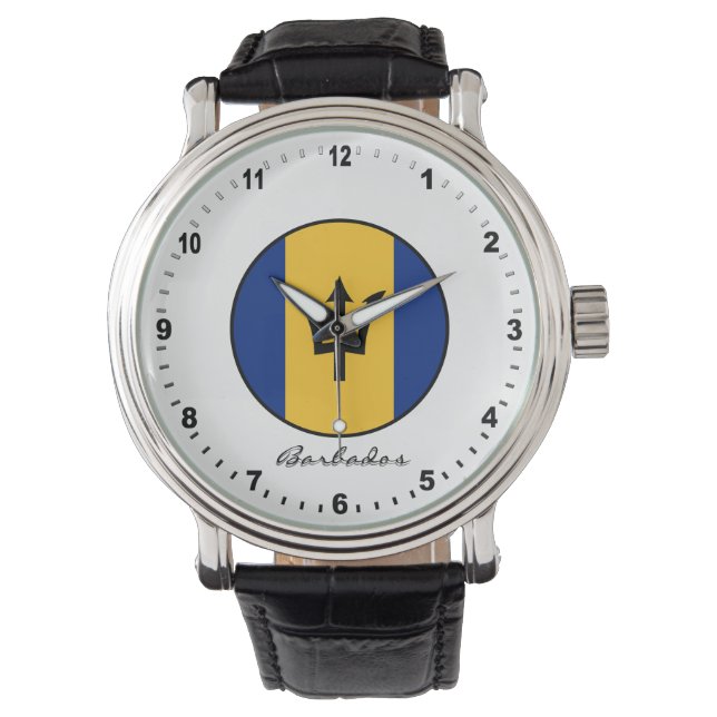 Montre Drapeau élégant Barbados Watch & Barbados (devant)
