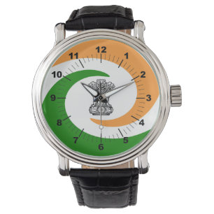Montre Drapeau en spirale indien
