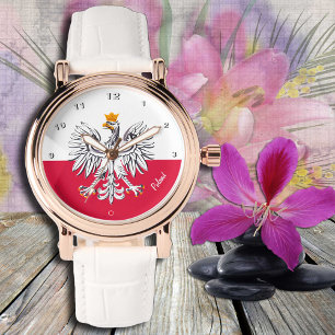 Montre Drapeau et aigle polonais, mode et sports à la mo