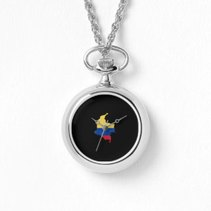 Montre Drapeau et carte de la Colombie