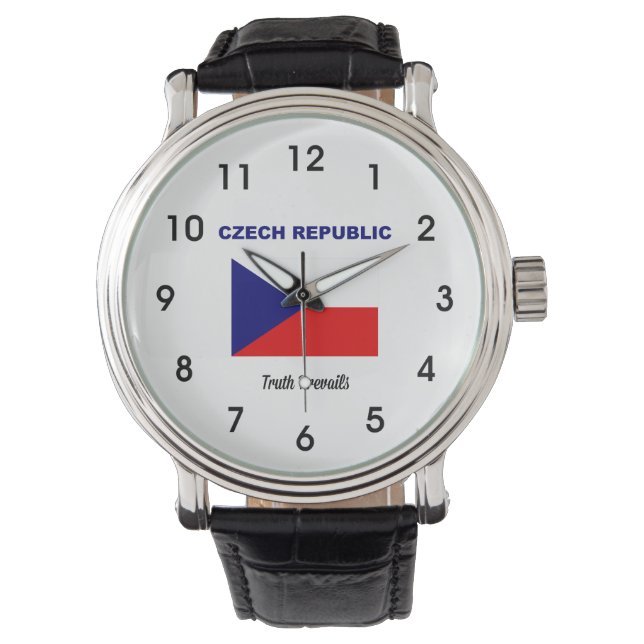 Montre Drapeau et devise de la République tchèque (devant)