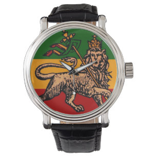 Montre Drapeau éthiopien du lion de Juda
