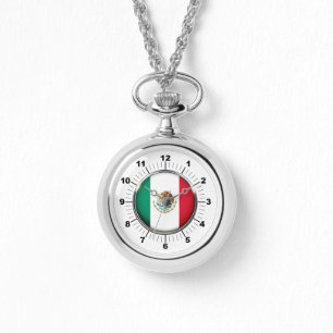 Montre Drapeau féminin mexicain Wraparound Silver Watch