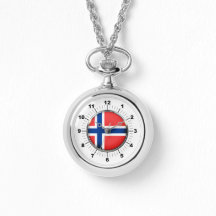 Drapeau féminin norvégien Wraparound Silver Watch